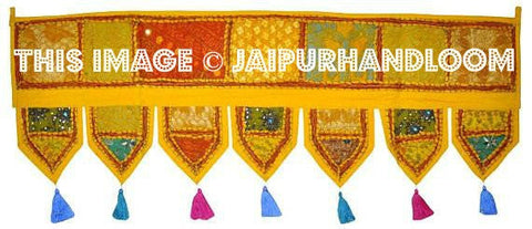 Indian Toran Door Hangings Handmade Window Valances Boho Window Wall Hanging