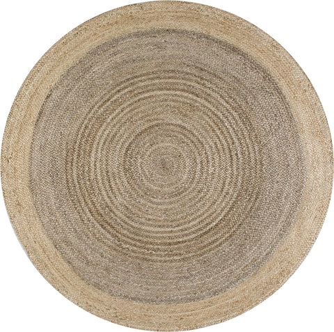 White Beige Jute Braided Round Rugfor Living Room – Kitchen handmade by LoomifyHome