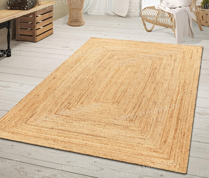 Beige Jute Braided Stair Runnerfor Living Room – Farmhouse handmade by LoomifyHome