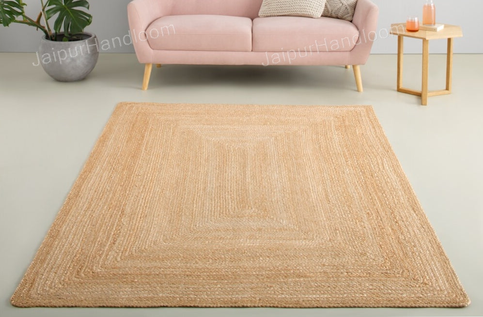 Beige Jute Braided Stair Runnerfor Living Room – Farmhouse handmade by LoomifyHome
