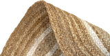 White Beige Jute Braided Round Rugfor Living Room – Artisan Style 3 handmade by LoomifyHome