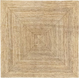 White Beige Jute Braided Runner Rugfor Living Room – 84 x 132 handmade by LoomifyHome