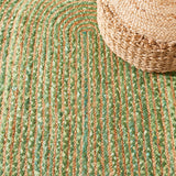 Multicolor Jute Braided Oval Rugfor Living Room – Living Room Ready handmade by LoomifyHome