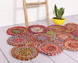 Beige Blue Jute Braided Runner Rugfor Living Room – Custom handmade by LoomifyHome