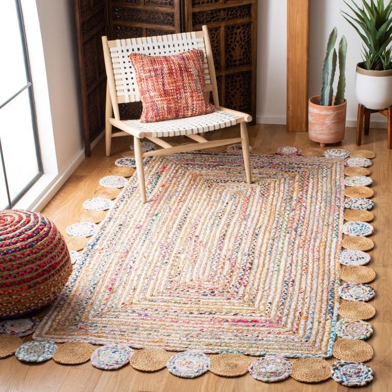 White Beige Jute Braided Runner Rugfor Living Room – Runner handmade by LoomifyHome