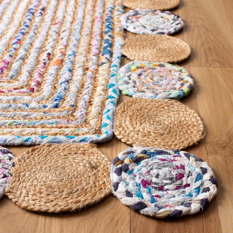 White Beige Jute Braided Runner Rugfor Living Room – Runner handmade by LoomifyHome