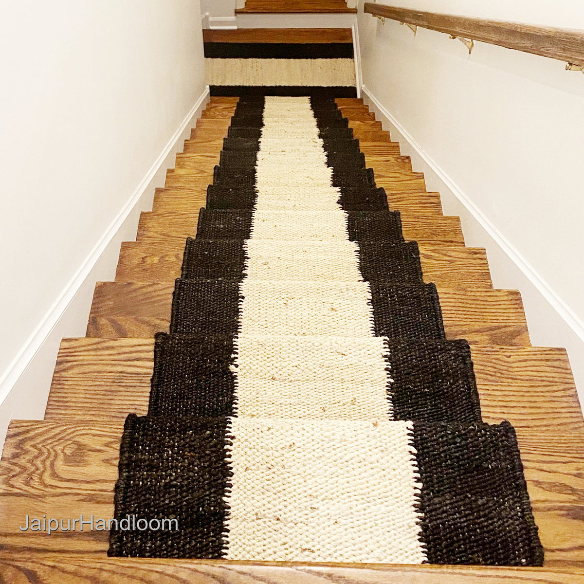 Beige Jute Braided Stair Runnerfor Living Room – 48 x 72 handmade by LoomifyHome