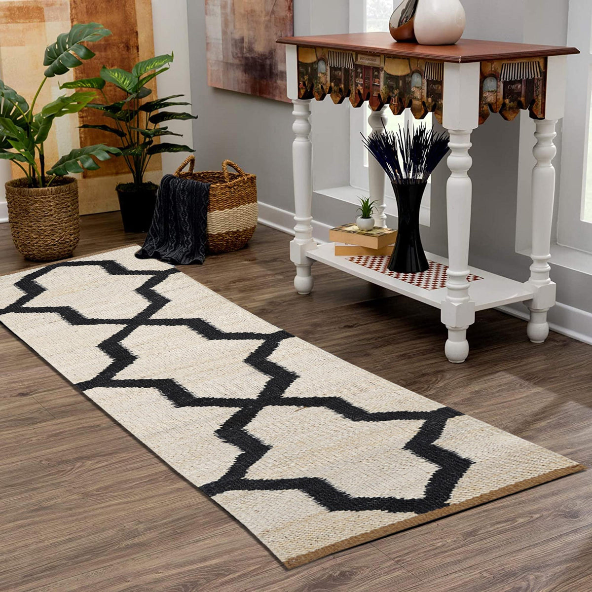 Beige Jute Braided Runner Rugfor Living Room – Living Room Ready handmade by LoomifyHome