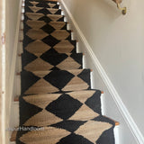 Beige Jute Braided Stair Runnerfor Living Room – 7 x 11 handmade by LoomifyHome