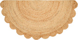 White Beige Jute Braided Half Moon Doormatfor Living Room – Artisan Style 8 handmade by LoomifyHome