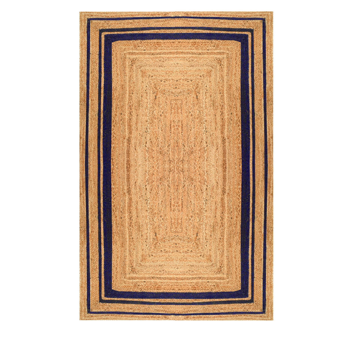 White Beige Jute Braided Runner Rugfor Living Room – 24 x 36 handmade by LoomifyHome