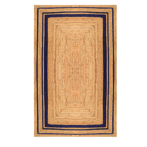 White Beige Jute Braided Runner Rugfor Living Room – 24 x 36 handmade by LoomifyHome