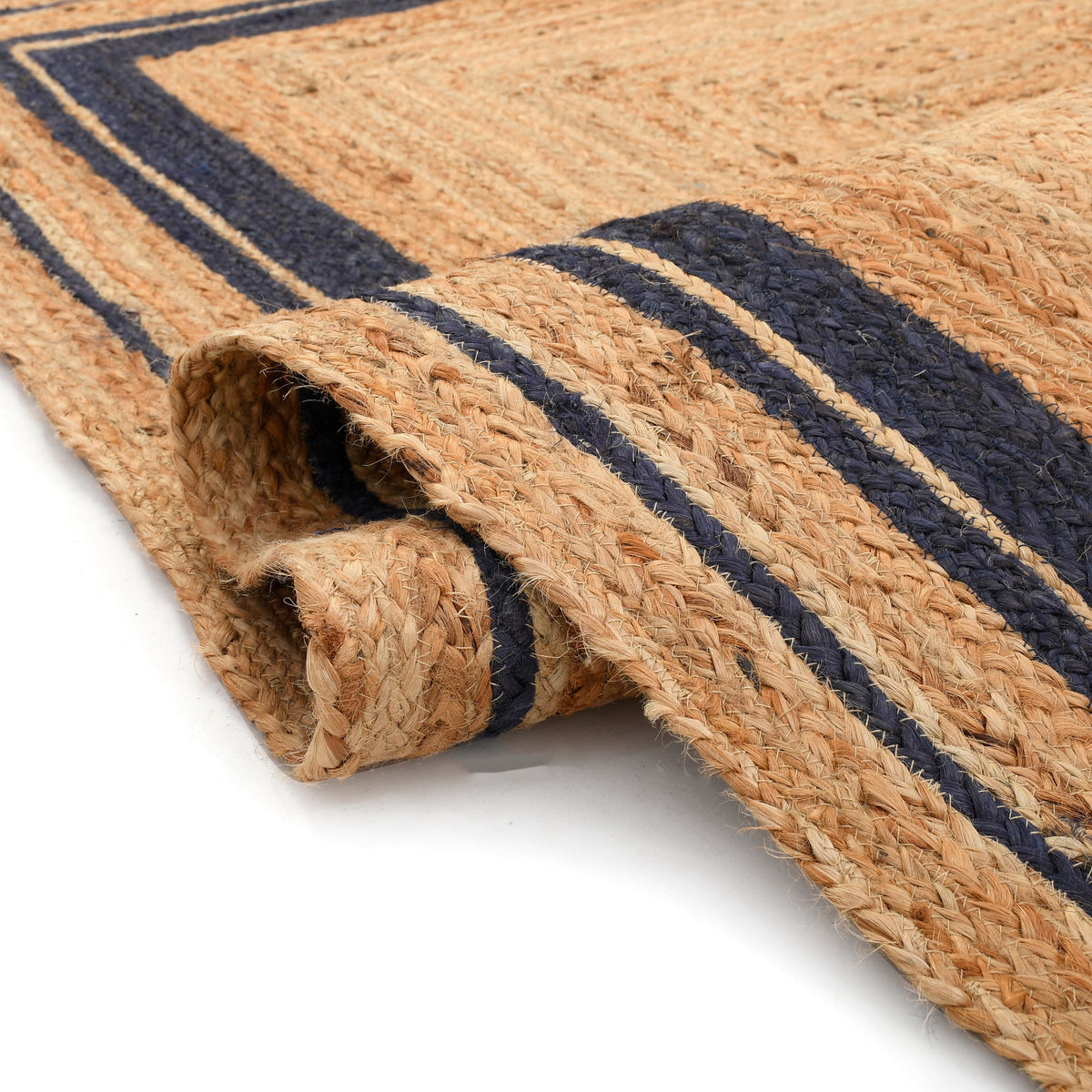 White Beige Jute Braided Runner Rugfor Living Room – 24 x 36 handmade by LoomifyHome