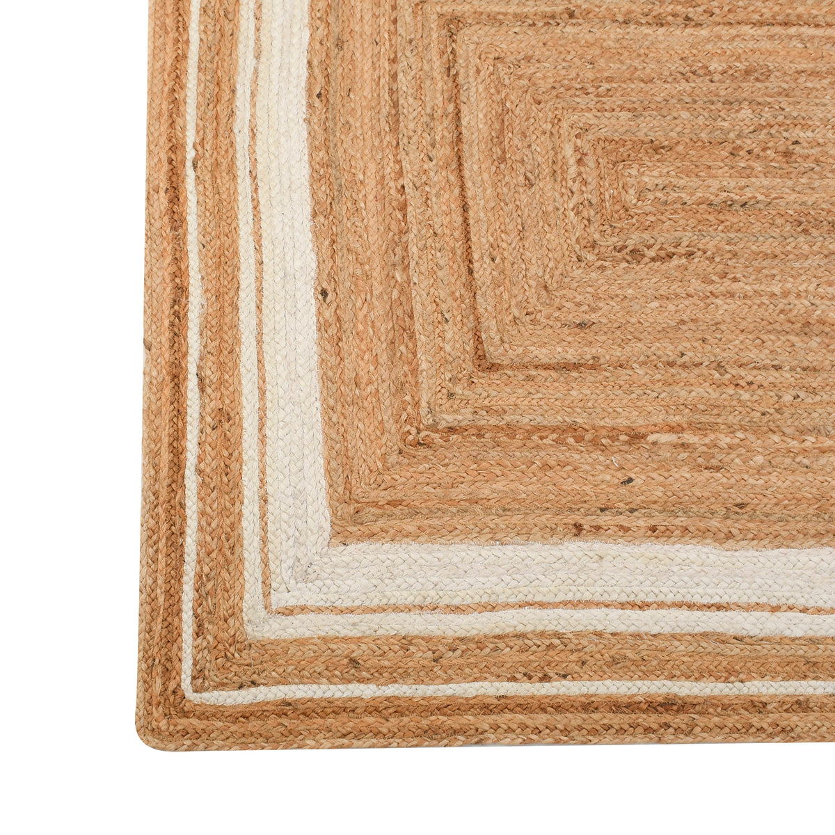 White Beige Jute Braided Runner Rugfor Living Room – 12x15 handmade by LoomifyHome
