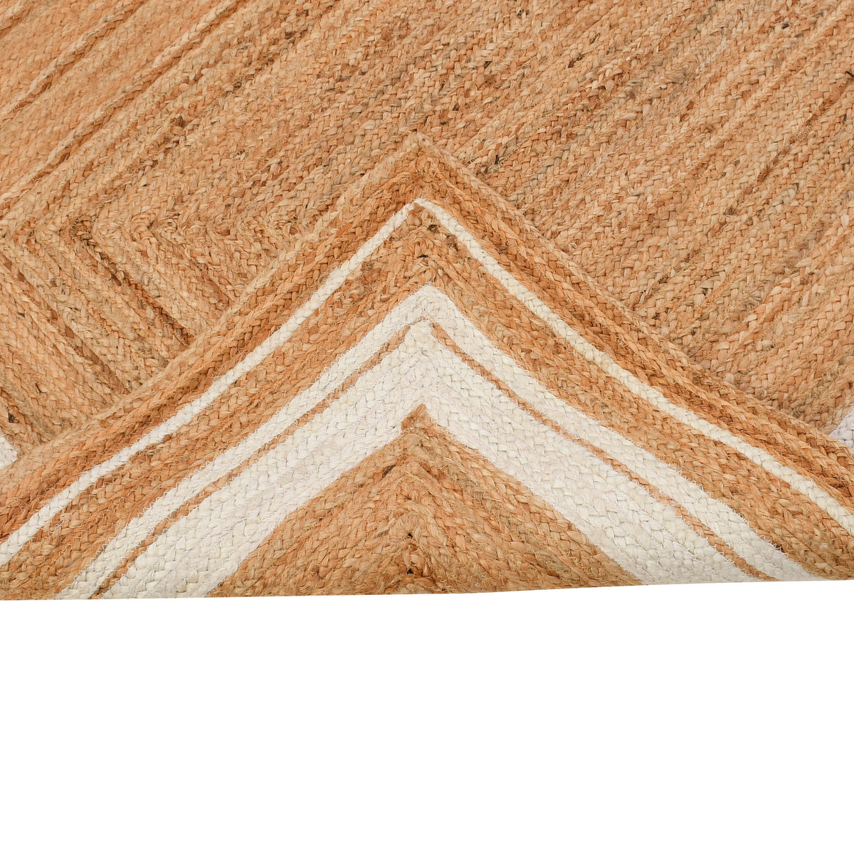 White Beige Jute Braided Runner Rugfor Living Room – 12x15 handmade by LoomifyHome