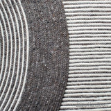 Black White Jute Braided Doormatfor Living Room – Bohemian handmade by LoomifyHome