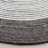 Black White Jute Braided Doormatfor Living Room – Bohemian handmade by LoomifyHome