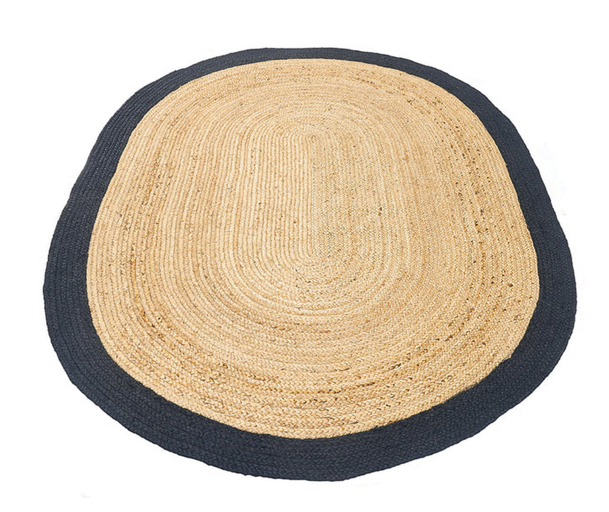 Multicolor Jute Braided Oval Rugfor Living Room handmade by LoomifyHome