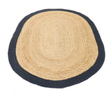 Multicolor Jute Braided Oval Rugfor Living Room handmade by LoomifyHome