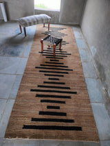 Beige Jute Braided Stair Runnerfor Living Room – 24 x 36 handmade by LoomifyHome