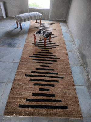 Beige Jute Braided Stair Runnerfor Living Room – 24 x 36 handmade by LoomifyHome