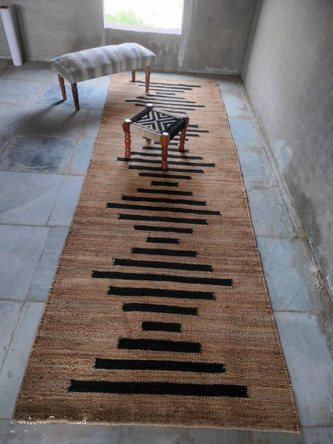 Beige Jute Braided Stair Runnerfor Living Room – 24 x 36 handmade by LoomifyHome