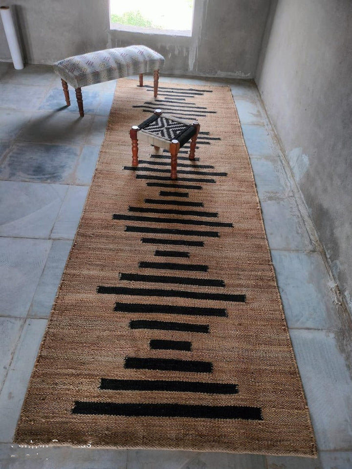 Beige Jute Braided Stair Runnerfor Living Room – 24 x 36 handmade by LoomifyHome