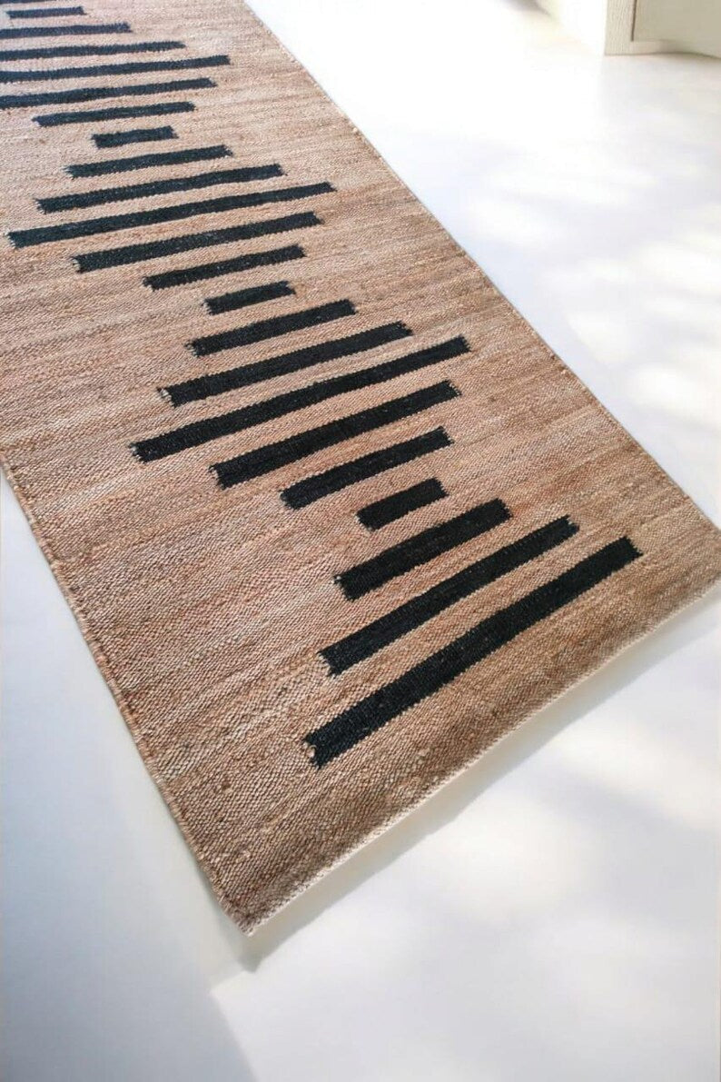 Beige Jute Braided Stair Runnerfor Living Room – 24 x 36 handmade by LoomifyHome