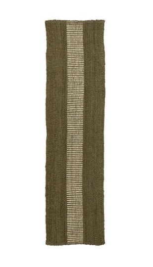 Beige Green Jute Braided Stair Runnerfor Living Room handmade by LoomifyHome
