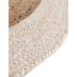 White Beige Jute Braided Round Rugfor Living Room – Round handmade by LoomifyHome