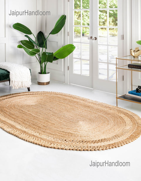 Multicolor Jute Braided Doormatfor Living Room – 3 x 5 handmade by LoomifyHome