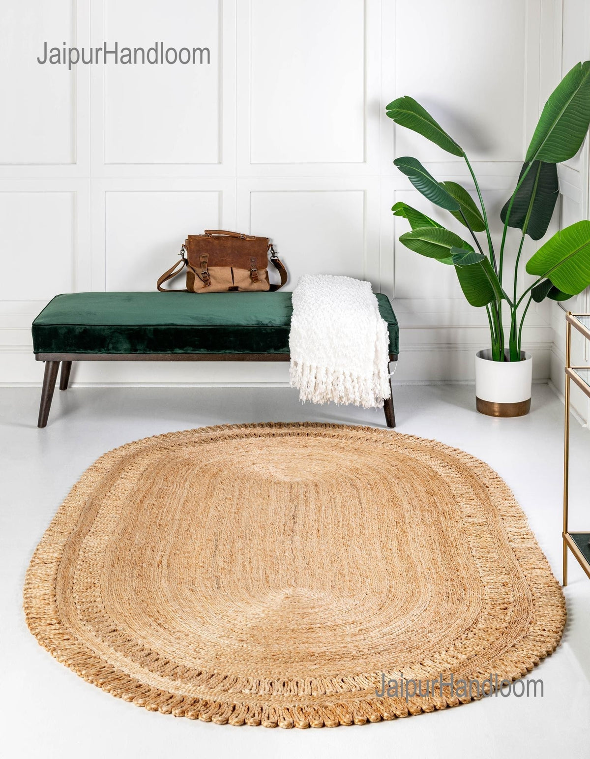 Multicolor Jute Braided Doormatfor Living Room – 3 x 5 handmade by LoomifyHome