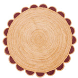 White Beige Jute Braided Round Rugfor Living Room – Dining handmade by LoomifyHome
