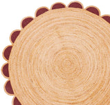 White Beige Jute Braided Round Rugfor Living Room – Dining handmade by LoomifyHome