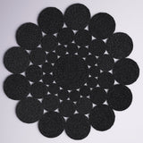 Black White Jute Braided Round Rugfor Living Room handmade by LoomifyHome