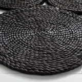 Black White Jute Braided Round Rugfor Living Room handmade by LoomifyHome