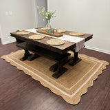 Beige Jute Braided Runner Rugfor Living Room – 3 x 4 handmade by LoomifyHome