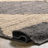 Beige Blue Jute Braided Runner Rugfor Living Room – Farmhouse handmade by LoomifyHome