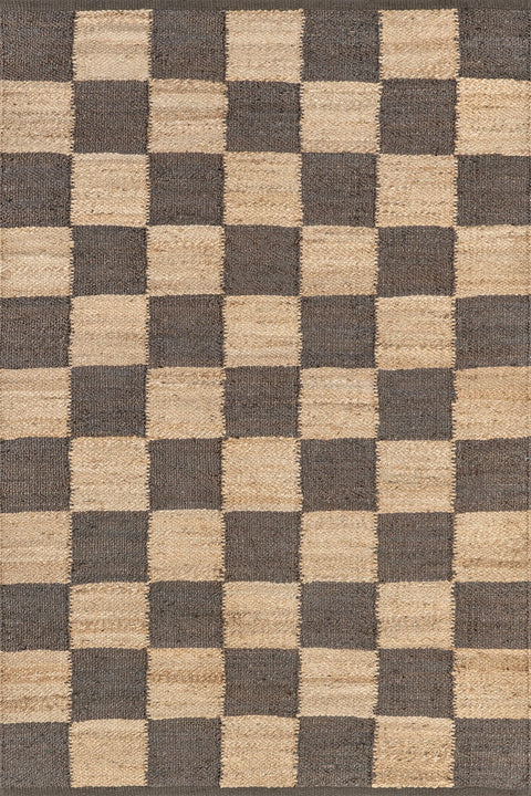 White Beige Jute Braided Runner Rugfor Living Room – 84 x 108 handmade by LoomifyHome