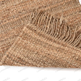 Handmade Natural Jute Rugs Hemp Runner Rug with Fringes