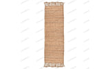 Handmade Natural Jute Rugs Hemp Runner Rug with Fringes