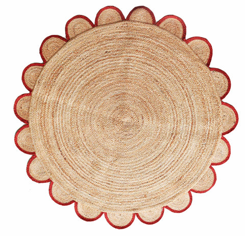 White Beige Jute Braided Round Rugfor Living Room – Living handmade by LoomifyHome