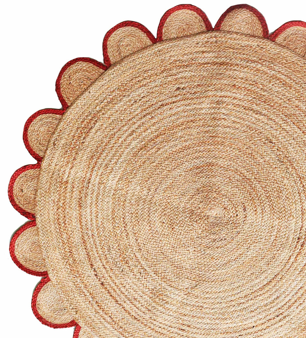 White Beige Jute Braided Round Rugfor Living Room – Living handmade by LoomifyHome
