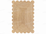 Beige Jute Braided Runner Rugfor Living Room – 144 x 180 handmade by LoomifyHome