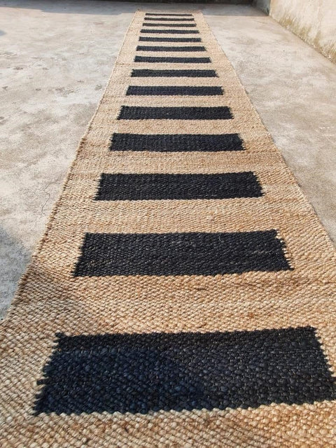 Beige Jute Braided Stair Runnerfor Living Room – Bedroom Ready handmade by LoomifyHome