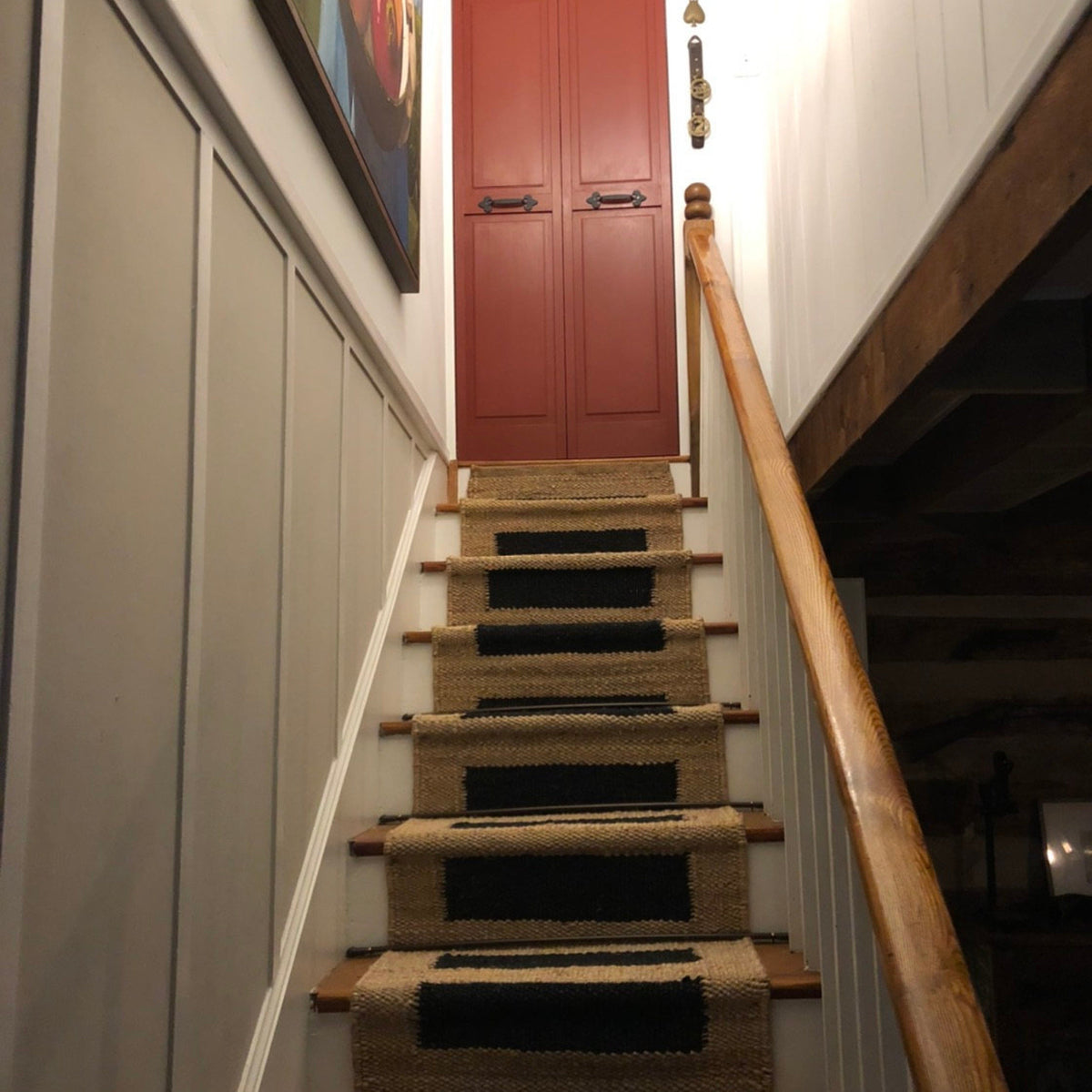 Beige Jute Braided Stair Runnerfor Living Room – Bedroom Ready handmade by LoomifyHome