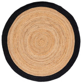 Beige Brown Jute Braided Round Rugfor Living Room – Solid handmade by LoomifyHome