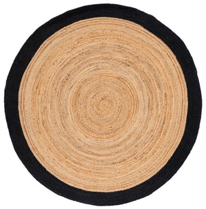 Beige Brown Jute Braided Round Rugfor Living Room – Solid handmade by LoomifyHome