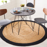 Beige Brown Jute Braided Round Rugfor Living Room – Solid handmade by LoomifyHome