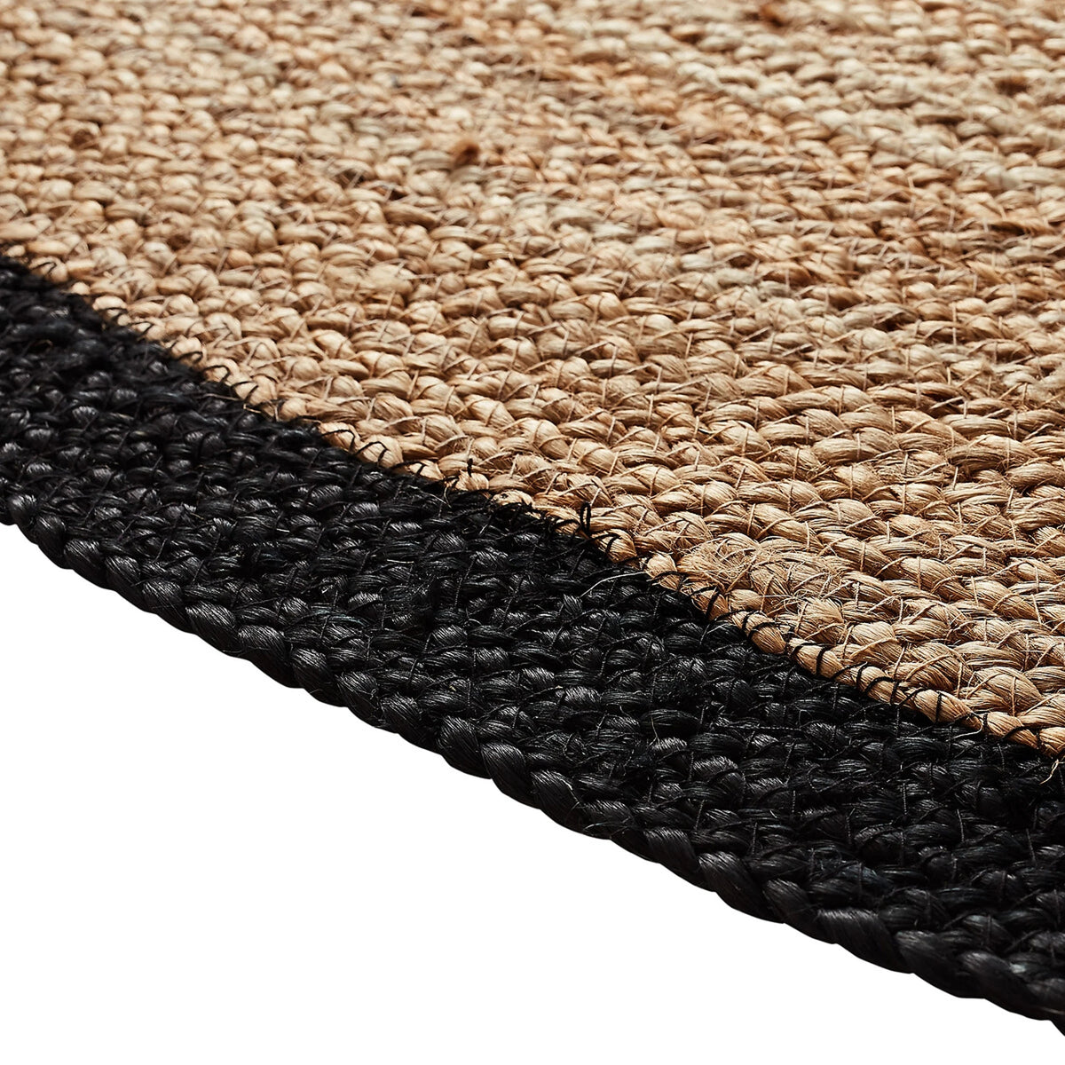 Beige Brown Jute Braided Round Rugfor Living Room – Solid handmade by LoomifyHome